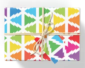 Colourful Christmas Trees Gift Wrap