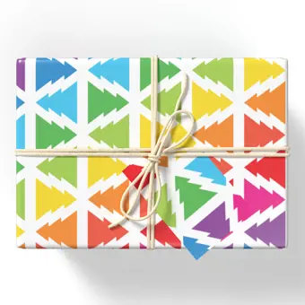 Colourful Christmas Trees Gift Wrap CLEARANCE