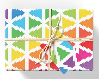 Colourful Christmas Trees Gift Wrap