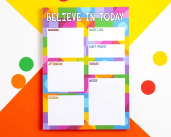 Believe In Today Daily Planner Notepad