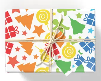 Festive Shapes Christmas Wrapping Paper