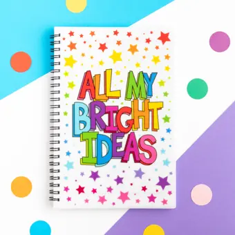 All My Bright Ideas A5 Spiral Bound Lined Notebook