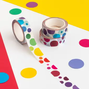 Multi Colour Spotty Washi Tape