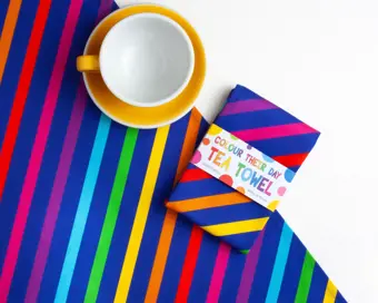 Rainbow Stripe Tea Towel