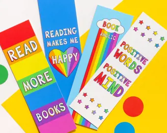 Rainbow Bookmarks Set of Four