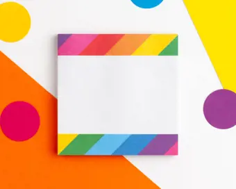 Rainbow Stripe Sticky Notes Pad