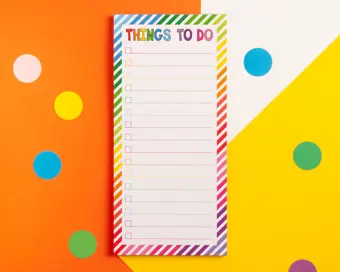 Rainbow Stripes Things To Do List Pad