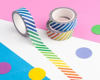 Colourful Rainbow Stripes Washi Tape