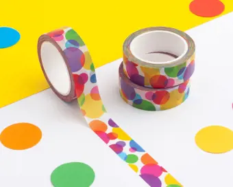 Rainbow Spotty Washi Tape