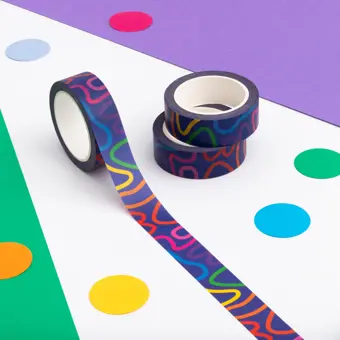 Vibrant Squiggles Washi Tape