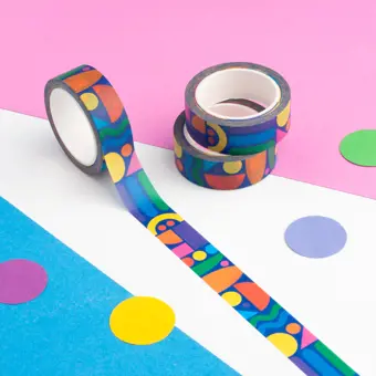 Rainbow Geometric Shapes Washi Tape