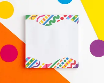 Colourful Crazy Lines Sticky Notes Pad