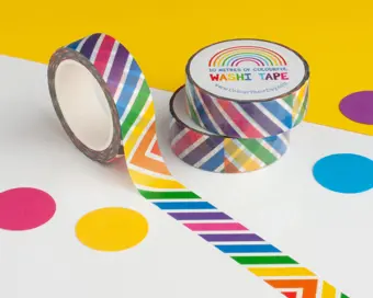 Rainbow Chevron Washi Tape
