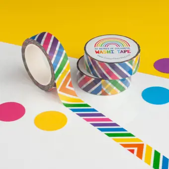 Rainbow Chevron Washi Tape