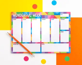 Wonderful Week A4 Weekly Planner Pad