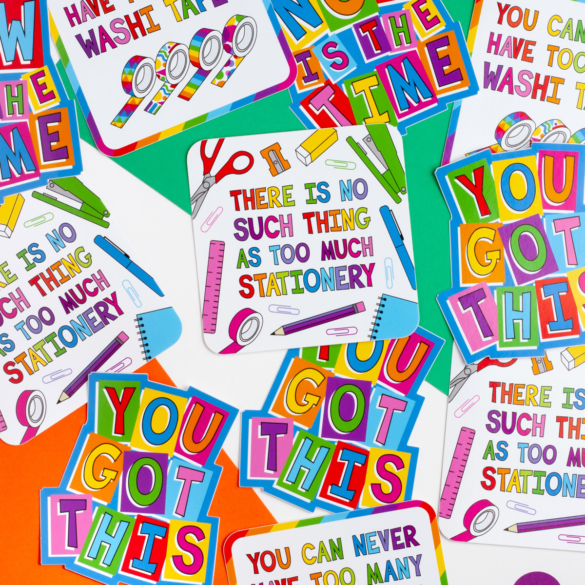 There Is No Such Thing As Too Much Stationery Vinyl Sticker | Colour ...