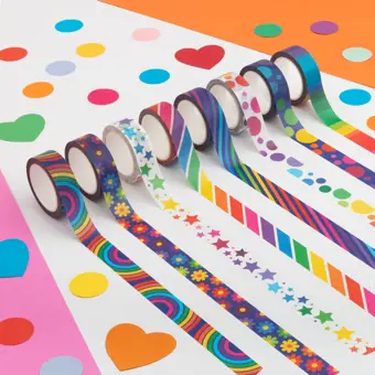 Rainbow Washi Tape Set of 8
