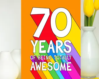 70th Birthday Card