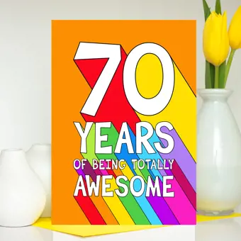 70th Birthday Card