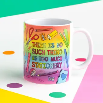 Colourful Rainbow Stationery Mug