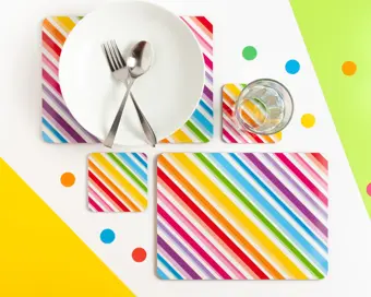 SALE Candy Stripe Placemat Set