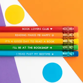 Product Image for: Rainbow Book Theme Pencil Set of 5