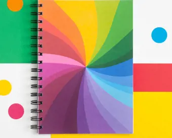 Rainbow Swirl Notebook