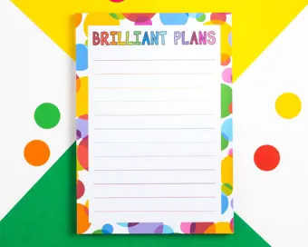 Brilliant Plans Spotty Notepad
