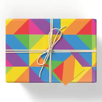 Colourful Geometric Gift Wrap CLEARANCE