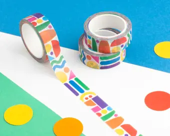 Colourful Geometric Shapes Washi Tape
