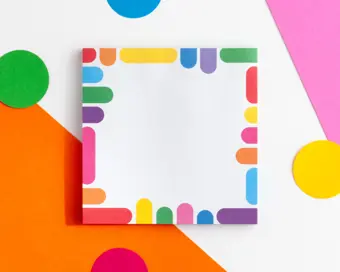Colourful Shapes Sticky Notes Pad