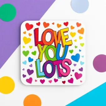 Love You Lots Hearts Coaster