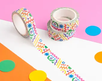 Colourful Crazy Shapes Washi Tape