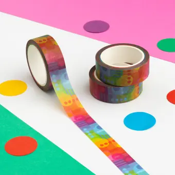 Product Image for: Bright Rainbow Crazy Shapes Washi Tape