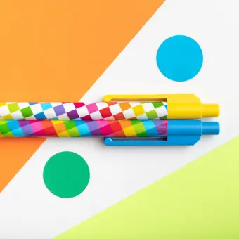 Bright Patterned Pens Set of 2