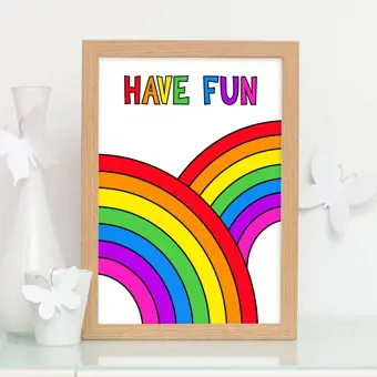 Have Fun Rainbow Print