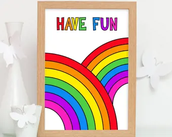 Have Fun Rainbow Print