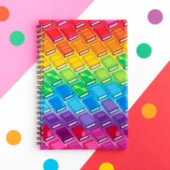 Rainbow Books A5 Spiral Bound Lined Notebook